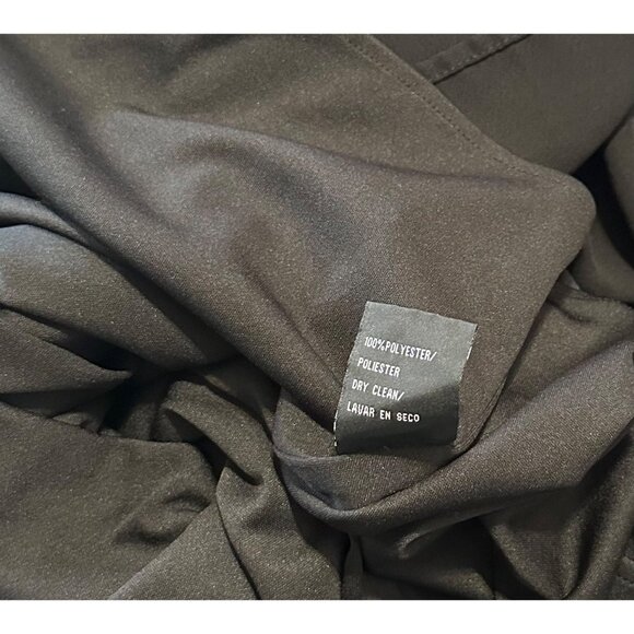 SLNY Dress Size 16W Black Mock Neck White Floral Embroidery Long Sleeve Formal - Picture 6 of 12